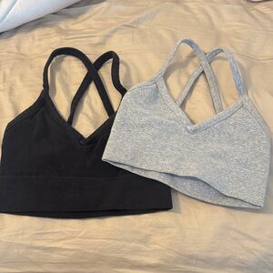 Alo Black and Gray Sports Bras